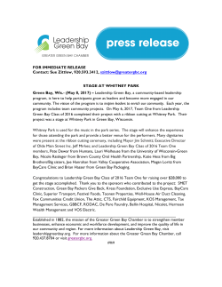 Stage at Whitney Park - Greater Green Bay Chamber