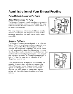 Kangaroo PET Pump Manual