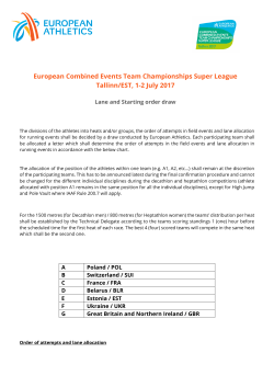 European Combined Events Team - European