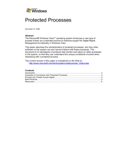 Protected Processes