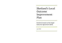 Shetland`s Local Outcome Improvement Plan
