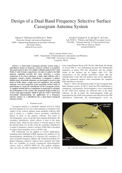 Design of a Dual Band Frequency Selective Surface