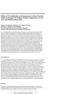 Effects of NFertilization on Instantaneous Carbon Fixation Ability of