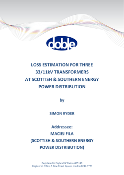 LOSS ESTIMATION FOR THREE 33/11kV TRANSFORMERS AT