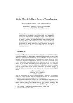 On the Effect of Caching in Recursive Theory Learning