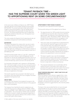 tenant payback time &ndash; has the supreme court given the green light to