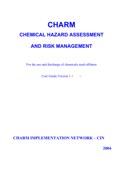 chemical hazard assessment and risk management