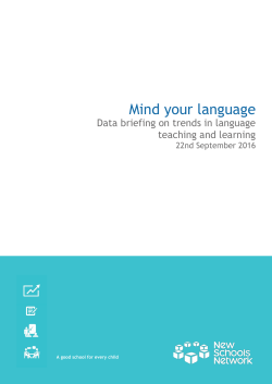 Mind your language - New Schools Network