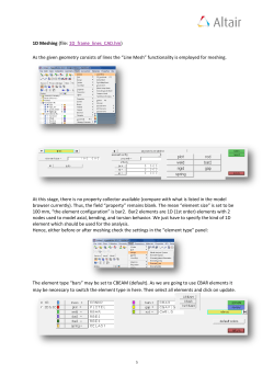 1D Meshing - Altair University