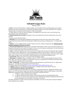 League Rules - City of Sun Prairie