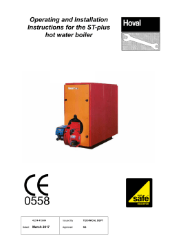 Operating and Installation Instructions for the ST