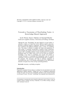 Towards a Taxonomy of Wayfinding Tasks