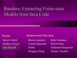 Bandera Overview: ICSE00 talk