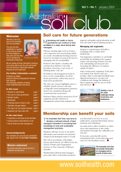 Soil club newsletter -latest