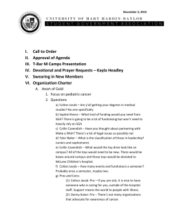 November 3, 2015 Call to Order Approval of Agenda T
