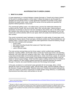 Green or Performance based Leases