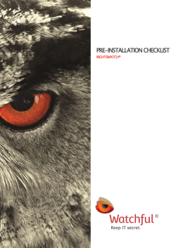 Pre-Installation Checklist