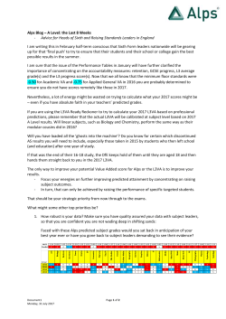 Alps - Haringey Schools Bulletin