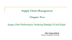 Chapter-2: Supply Chain Performance: Achieving Strategic Fit and