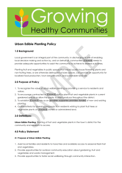 Sample Urban Edible Planting Policy