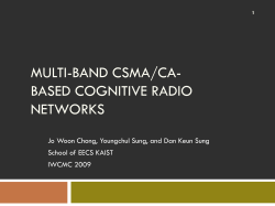 Multi-Band CSMA/CA-Based Cognitive Radio Networks