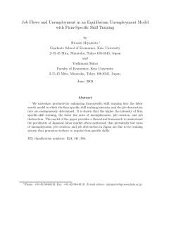 Job Flows and Unemployment in an Equilibrium