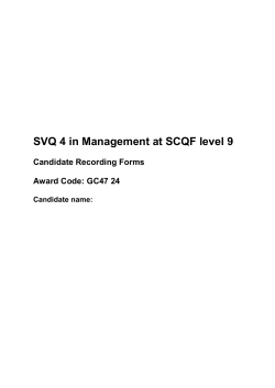 SVQ in Management level 4
