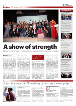 A show of strength - FIT Awards 2016