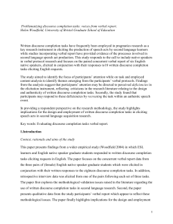 Problematising discourse completion tasks in pragmatics research.