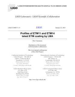 T1400717-v5 - LIGO dcc - LIGO Scientific Collaboration