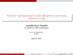 Search for supersymmetry in events with photons and