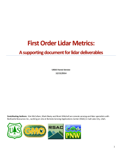 First Order Lidar Metrics