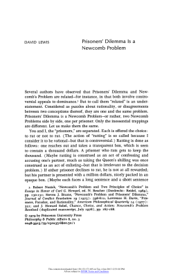 Prisoners` Dilemma is a Newcomb Problem