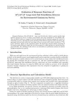 Evaluation of Response Functions of 16"x16"x4" Large