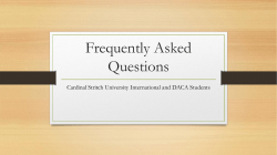 Frequently Asked Questions - Cardinal Stritch University
