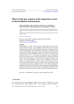 Effects of the time response of the temperature sensor on