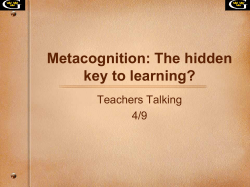 Metacognition