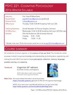 PSYC 221. C - Queen`s University