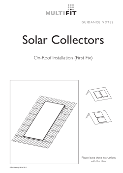 Baxi Solar on roof installation and servicing manual