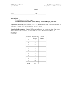 CS 432 Computer Networks - Rose