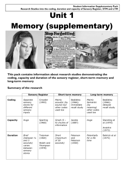 supplementary information pack (needed for memory flip