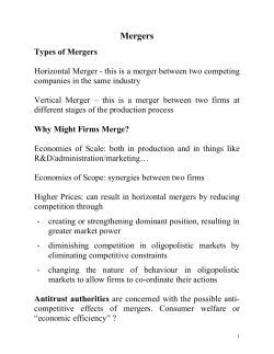 Mergers