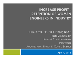 INCREASE PROFIT - RETENTION OF WOMEN ENGINEERS IN