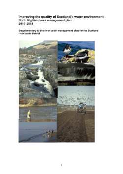 Improving the Quality of Scotland`s Water Environment: North