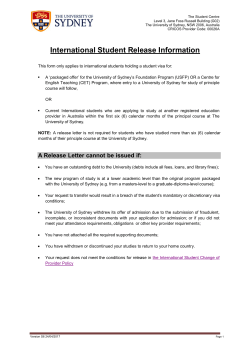 International student release letter form