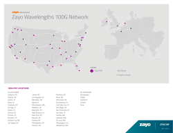Zayo Wavelengths 100G Network