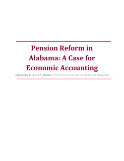 Pension Reform in Alabama: A Case for Economic Accounting
