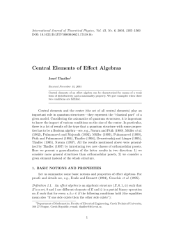 Central Elements of Effect Algebras