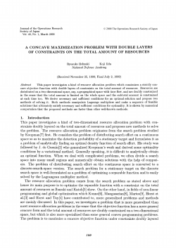 a concave maximization problem with double layers of constraints