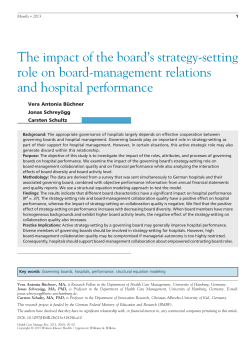 The impact of the board`s strategy